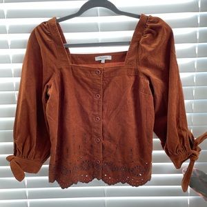 Madewell Velvet Long Sleeve top